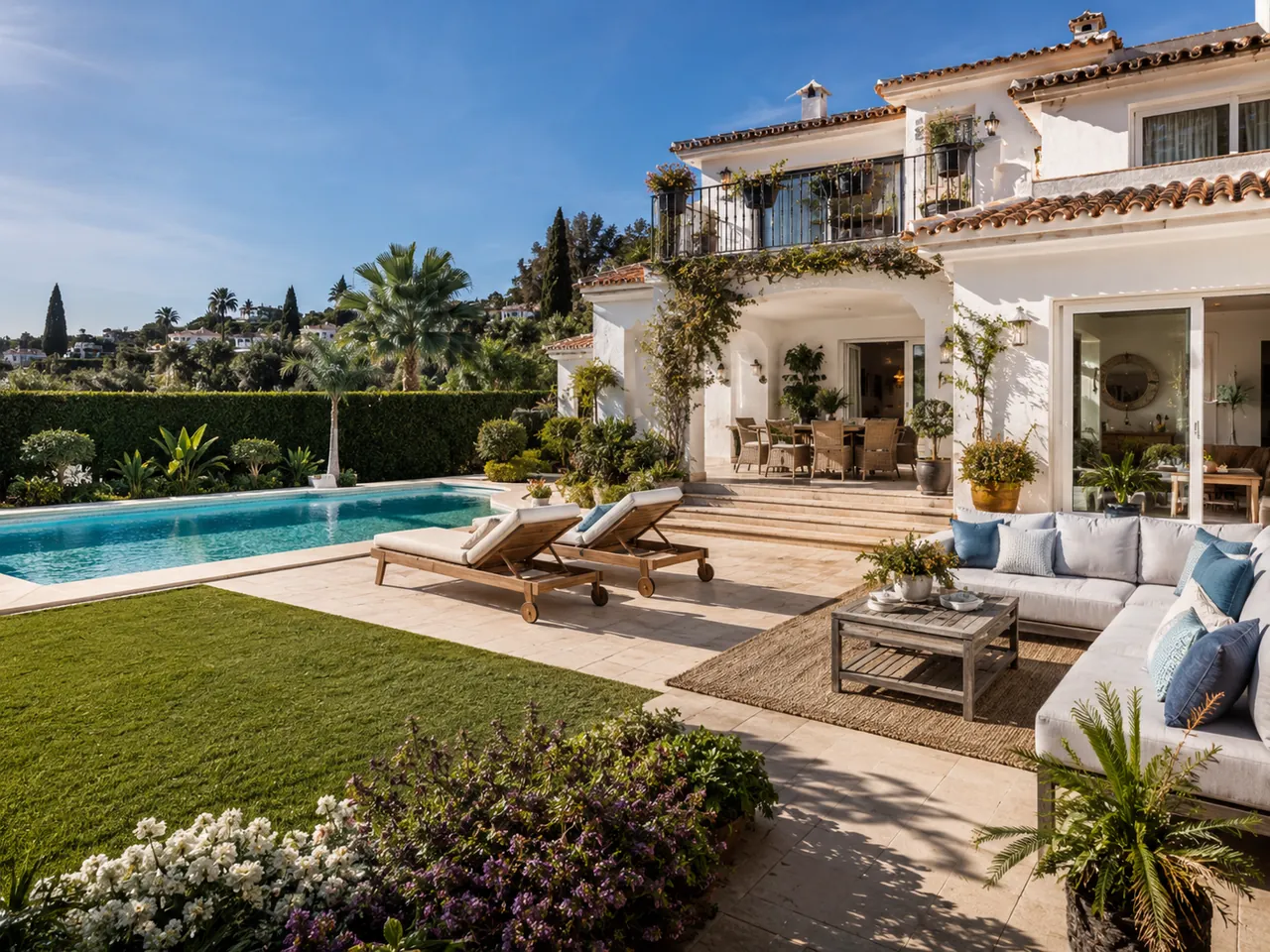 Villa with pool, garden and outdoor living on the Costa del Sol